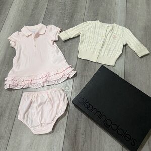 Ralph Lauren Girls’ Cupcake Dress and Cable-Knit Cardigan Set